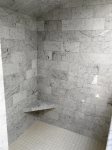 Master suite marble shower